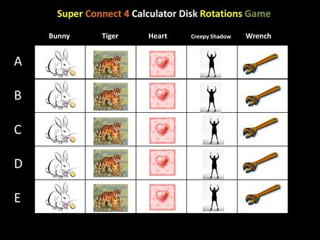 Super Connect 4 Calculator Disk Rotations Game