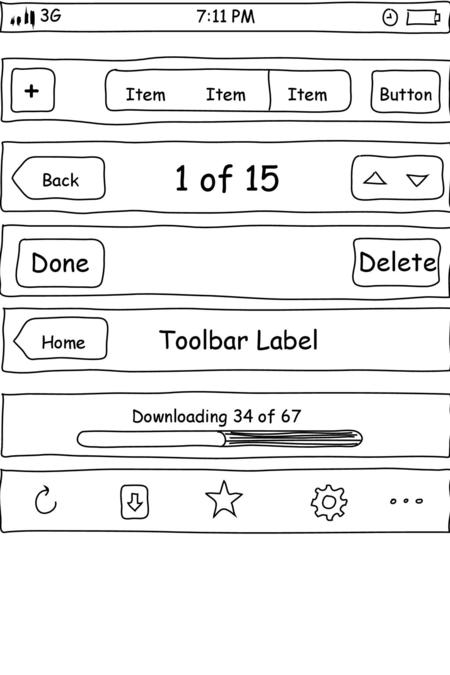 + 1 of 15 Done Delete Toolbar Label 3G 7:11 PM Item Item Item Button