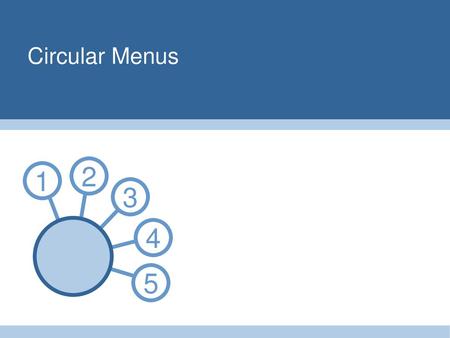 Circular Menus 1 3 4 5 2.