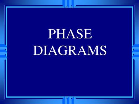 PHASE DIAGRAMS.