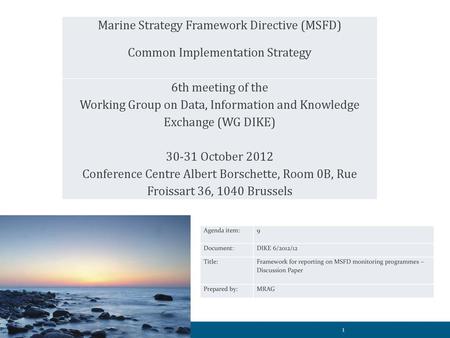 Marine Strategy Framework Directive (MSFD)