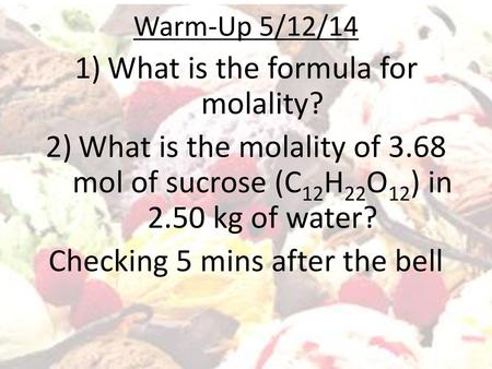 What is the formula for molality?