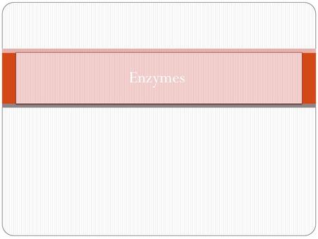 Enzymes.