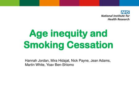 Age inequity and Smoking Cessation