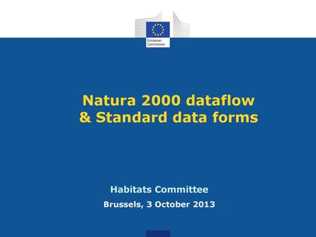 Natura 2000 dataflow & Standard data forms