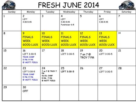 FRESH JUNE FINALS WEEK GOOD LUCK