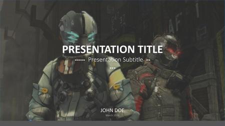 ----- Presentation Subtitle -----