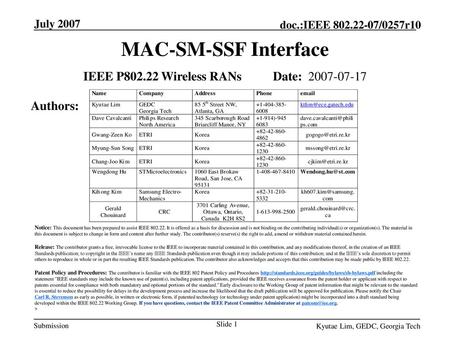 IEEE P Wireless RANs Date: