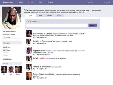 facebook Wall Photos Flair Boxes Othello Logout