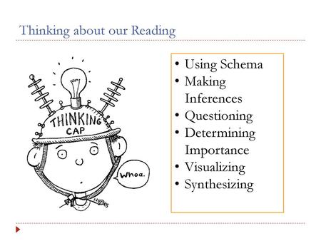 Thinking about our Reading