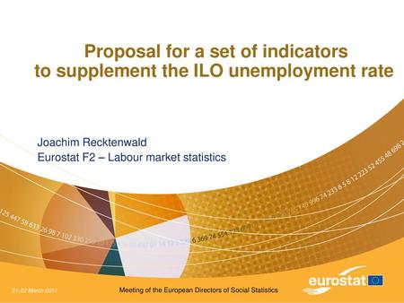 Joachim Recktenwald Eurostat F2 – Labour market statistics