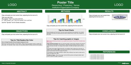 Tips for inserting graphs or images Tips for Title/Headers Bar Color