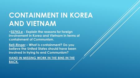 Containment in Korea and Vietnam