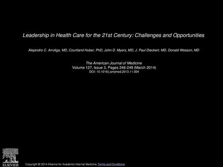 Alejandro C. Arroliga, MD, Courtland Huber, PhD, John D. Myers, MD, J