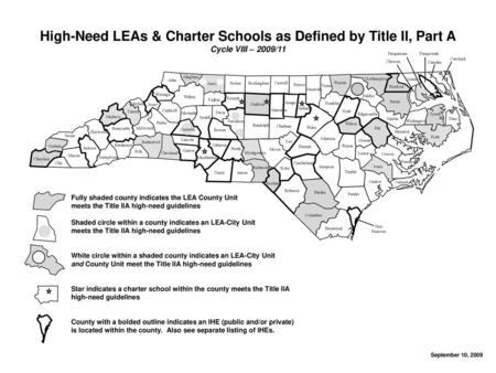 High-Need LEAs & Charter Schools as Defined by Title II, Part A