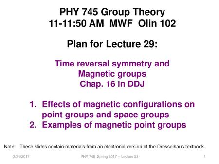 Time reversal symmetry and