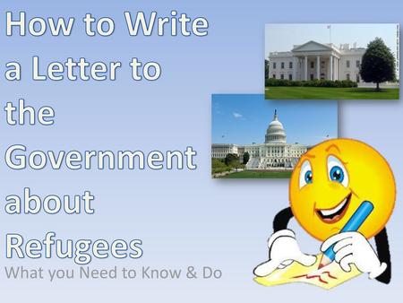 How to Write a Letter to the Government about Refugees