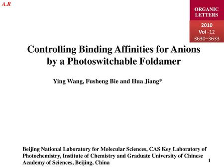 Controlling Binding Affinities for Anions