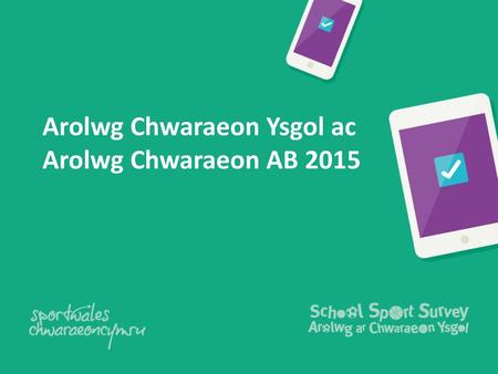 Arolwg Chwaraeon Ysgol ac Arolwg Chwaraeon AB 2015