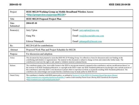 IEEE Working Group on Mobile Broadband Wireless Access