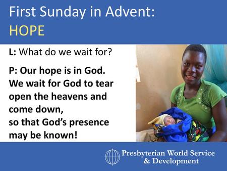 First Sunday in Advent: HOPE