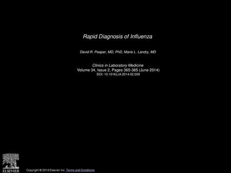 Rapid Diagnosis of Influenza