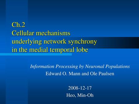 Information Processing by Neuronal Populations