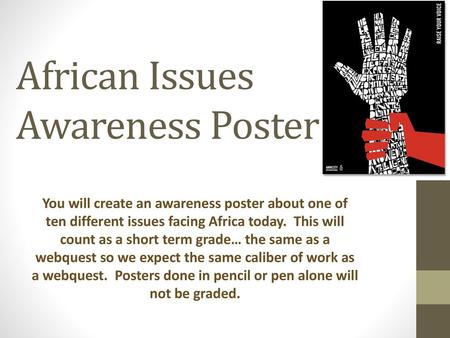 African Issues Awareness Poster