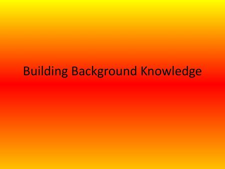 Building Background Knowledge