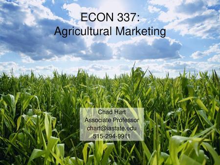 Agricultural Marketing