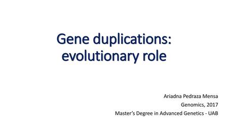 Gene duplications: evolutionary role