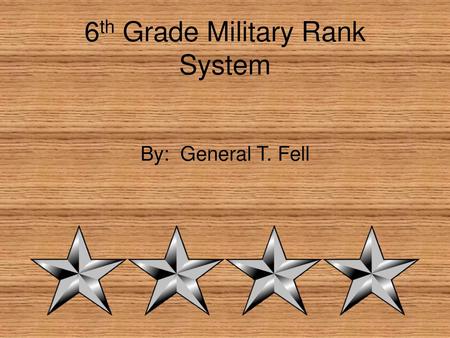 6th Grade Military Rank System