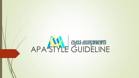 APA STYLE GUIDELINE.