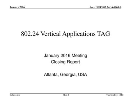 Vertical Applications TAG