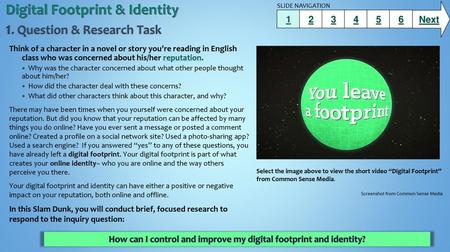 Digital Footprint & Identity 1. Question & Research Task