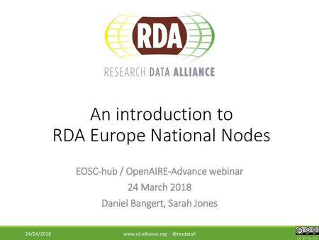 An introduction to RDA Europe National Nodes