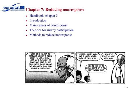 Chapter 7: Reducing nonresponse