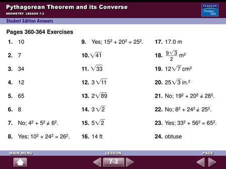 Pythagorean Theorem and its Converse