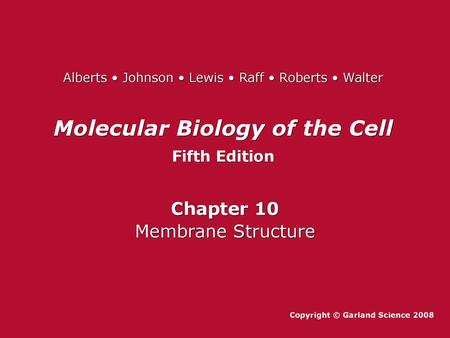 Molecular Biology of the Cell