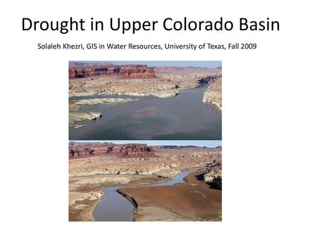 Drought in Upper Colorado Basin