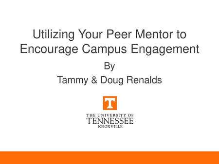 Utilizing Your Peer Mentor to Encourage Campus Engagement