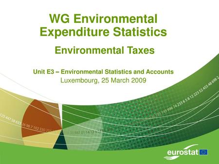 WG Environmental Expenditure Statistics