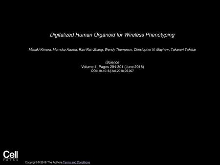 Digitalized Human Organoid for Wireless Phenotyping