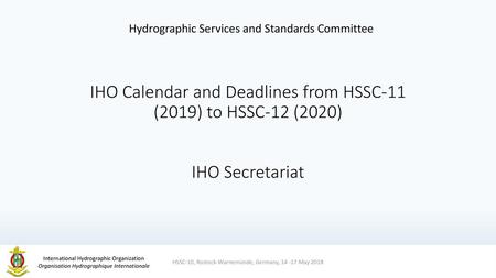 Hydrographic Services and Standards Committee