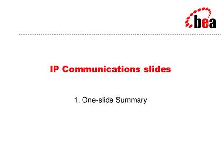 IP Communications slides