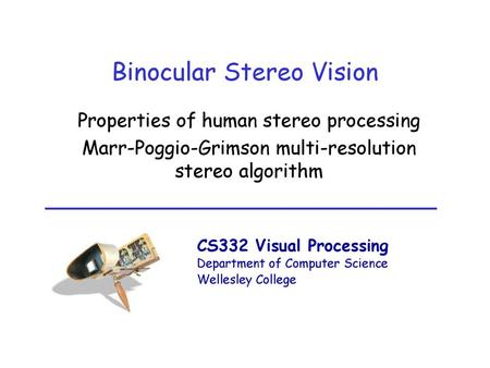 Binocular Stereo Vision