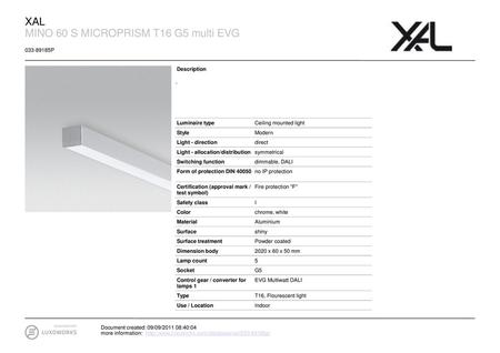 MINO 60 S MICROPRISM T16 G5 multi EVG