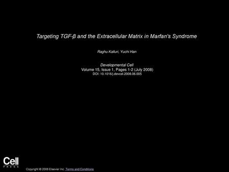 Targeting TGF-β and the Extracellular Matrix in Marfan's Syndrome