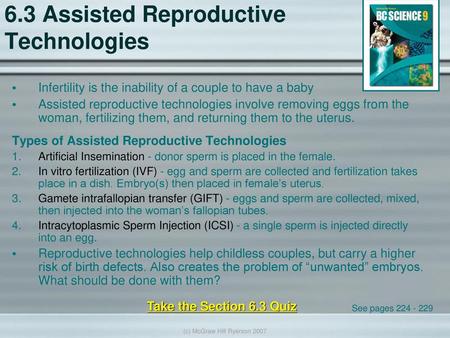 6.3 Assisted Reproductive Technologies