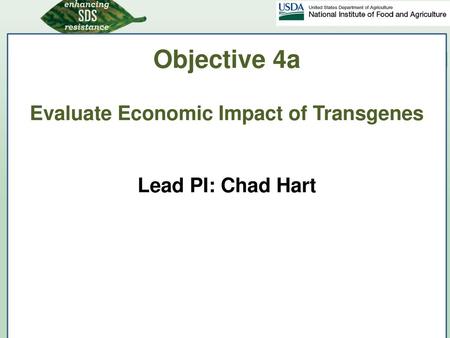 Evaluate Economic Impact of Transgenes